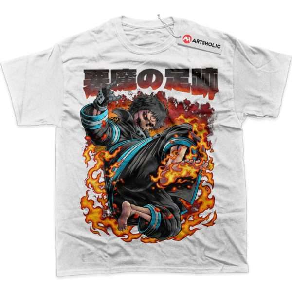 Skull Shinra Kusakabe Shirt, Fire Force Shirt, Anime Shirt, Graphic T-Shirt