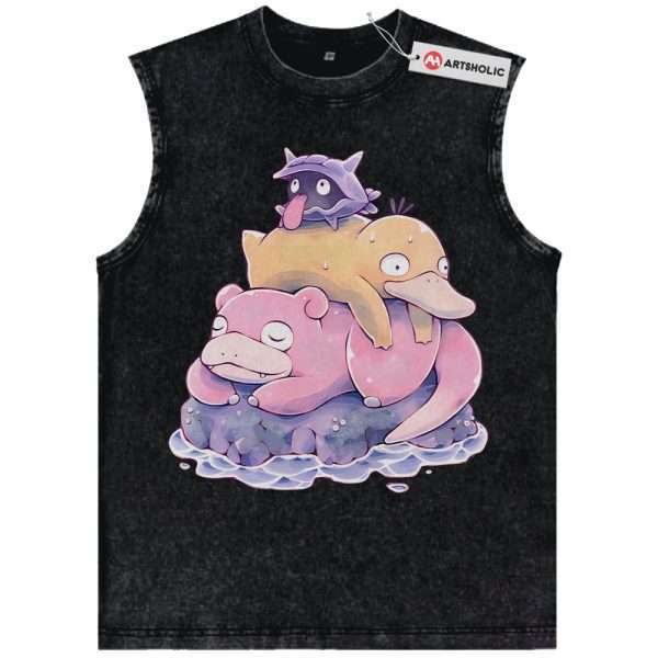 Psyduck Tank Top, Slowpoke Tank Top, Shellder Tank Top, Pokemon Tank Top, PKM Tank Top, Anime Tank Top, Vintage Tank Top