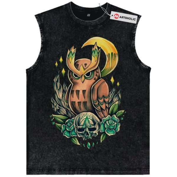 Noctowl Tank Top, Pokemon Tank Top, PKM Tank Top, Anime Tank Top, Vintage Tank Top