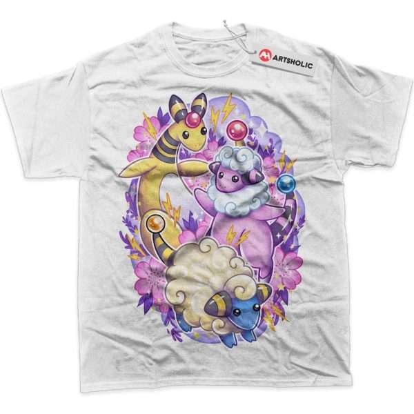 Mareep Shirt, Flaaffy Shirt, Ampharos Shirt, Pokemon Shirt, PKM Shirt, Anime Shirt, Graphic Tee