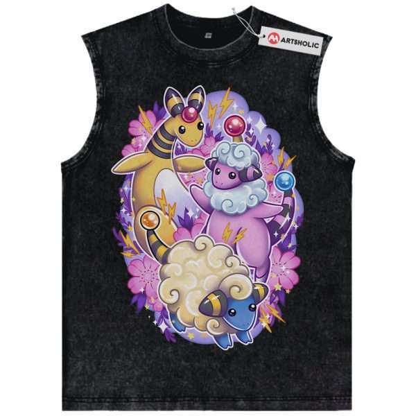 Mareep Tank Top, Flaaffy Tank Top, Ampharos Tank Top, Pokemon Tank Top, PKM Tank Top, Anime Tank Top, Vintage Tank Top