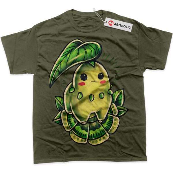 Chikorita Shirt, Pokemon Shirt, PKM Shirt, Anime Shirt, Graphic Tee