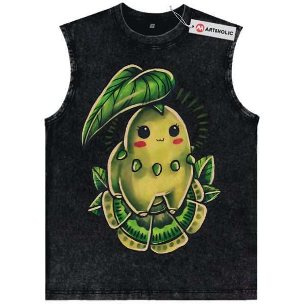 Chikorita Tank Top, Pokemon Tank Top, PKM Tank Top, Anime Tank Top, Vintage Tank Top