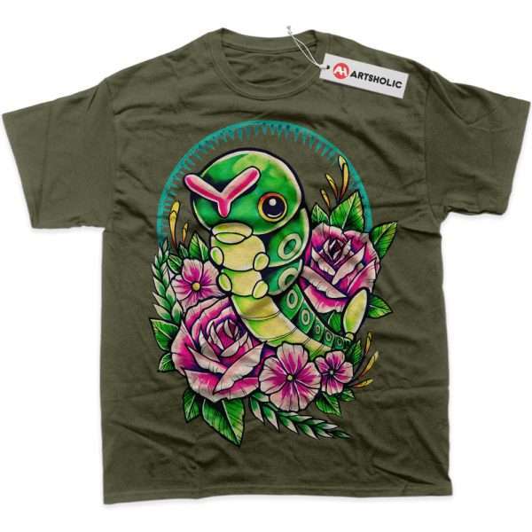 Caterpie Shirt, Pokemon Shirt, PKM Shirt, Anime Shirt, Graphic Tee
