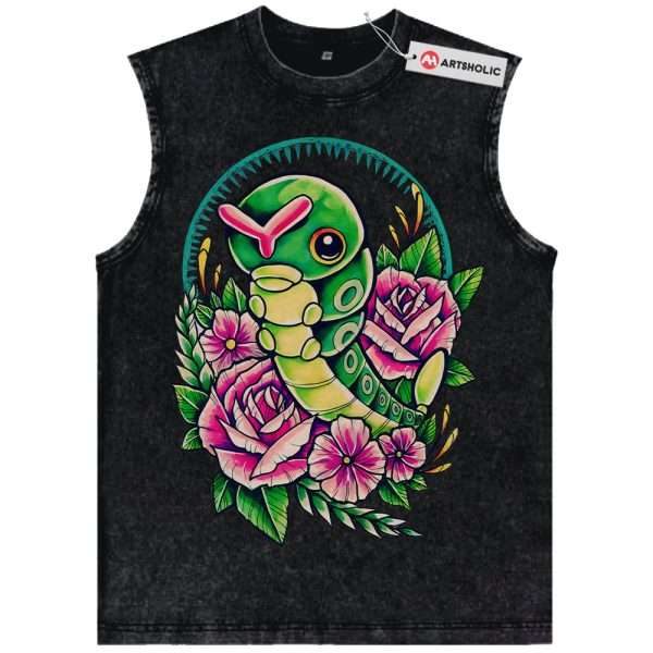 Caterpie Tank Top, Pokemon Tank Top, PKM Tank Top, Anime Tank Top, Vintage Tank Top