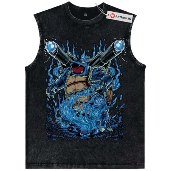 Blastoise Tank Top, Pokemon Tank Top, Anime Tank Top, Vintage Tank Top