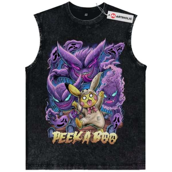 Pikachu Tank Top, Gengar Tank Top, Pokemon Tank Top, Anime Tank Top, Vintage Tank Top
