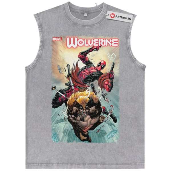 Deadpool Tank Top, Wolverine Tank Top, Marvel Comics Tank Top, Vintage Tank Top
