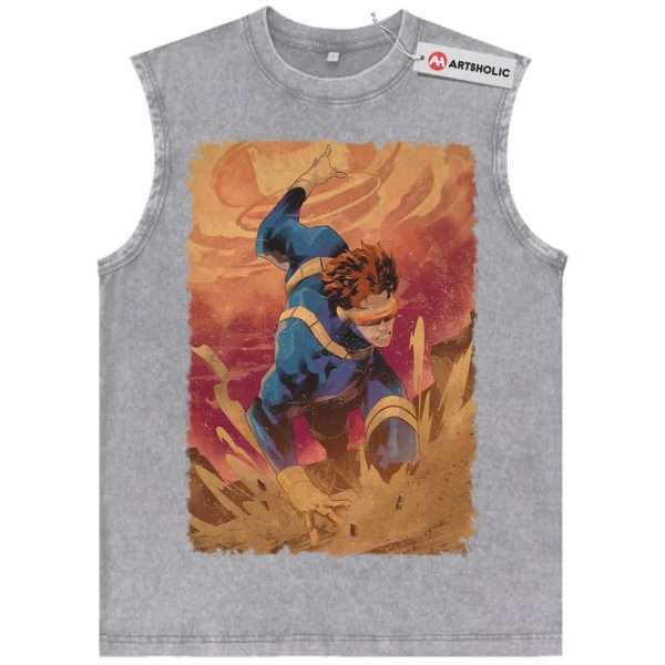 Cyclops Tank Top, X-Men Tank Top, Marvel Comics Tank Top, Vintage Tank Top - Gray, S