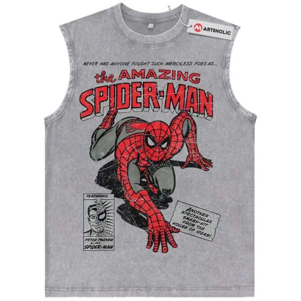 Spider-Man Tank Top, Marvel Comics Tank Top, Vintage Tank Top