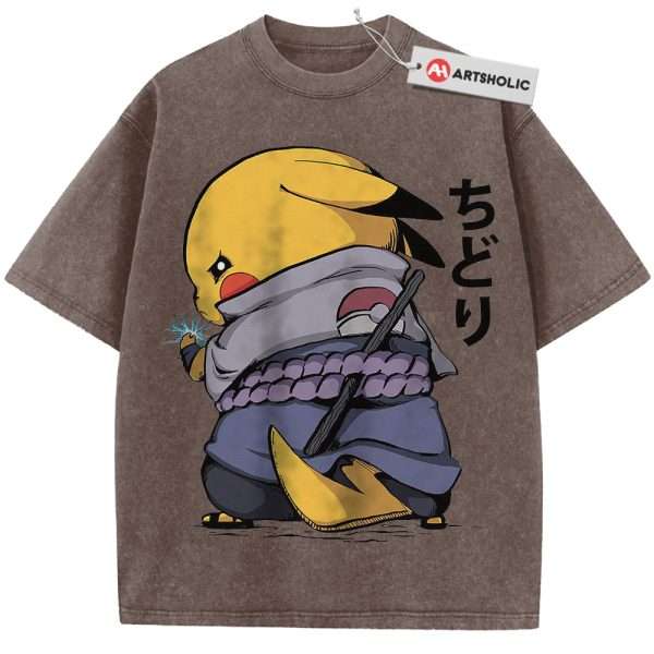 Pokemon shirt, Pikachu Shirt, Anime Shirt, Vintage Tee - Coffee, XL