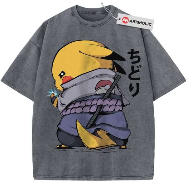 Pokemon shirt, Pikachu Shirt, Anime Shirt, Vintage Tee - Grey, L