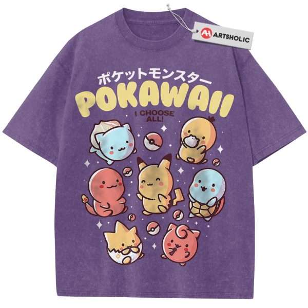 Pokemon shirt, Anime Shirt, Vintage Tee - Purple, 3XL