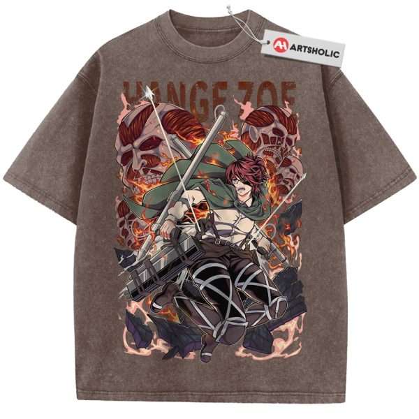 Hange Zoe Shirt, Attack on Titan Shirt, AOT Shirt, Anime Shirt, Vintage T-Shirt - Coffee, M