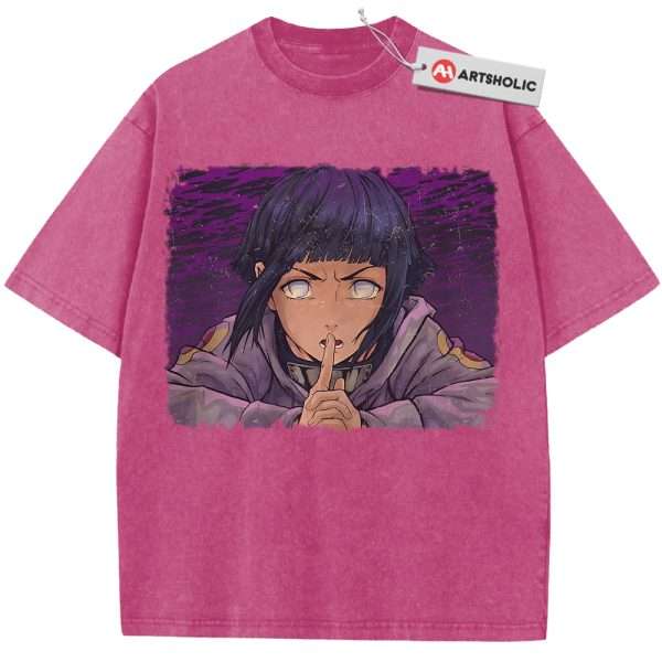 Hinata Hyuga Shirt, Naruto Shirt, Anime Shirt, Vintage Tee - Rose Red, M