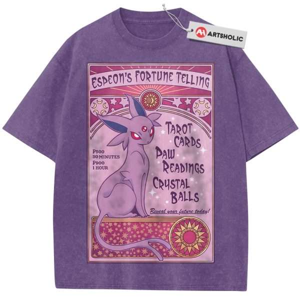 Espeon Shirt, Anime Vintage Tee - Purple, XL