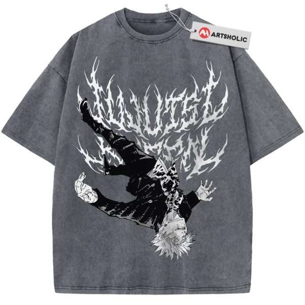 Satoru Gojo Shirt, Jujutsu Kaisen Shirt, Anime Shirt, Vintage Tee - Grey, 2XL