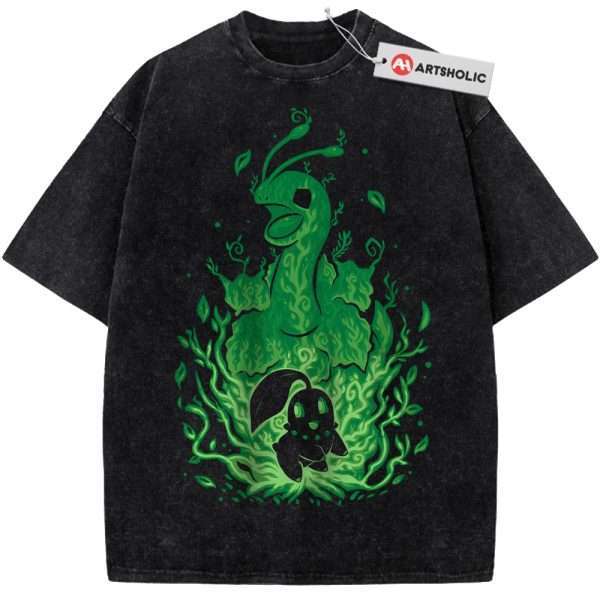 Chikorita Shirt, Meganium Shirt, Pokemon Shirt, Anime Shirt, Vintage Tee