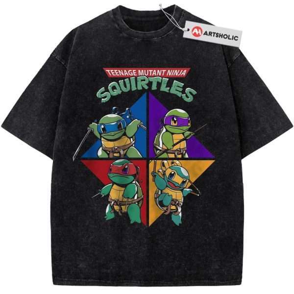 TMNT x Squirtle Shirt, Pokemon Shirt, Anime Shirt, Vintage T-Shirt