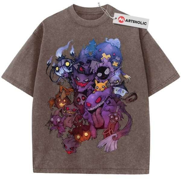 Halloween Shirt, Pokemon shirt, Anime Shirt, Vintage T-Shirt - Coffee, 3XL