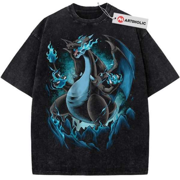 Mega Charizard X Shirt, Pokemon Shirt, Anime Shirt, Vintage T-Shirt