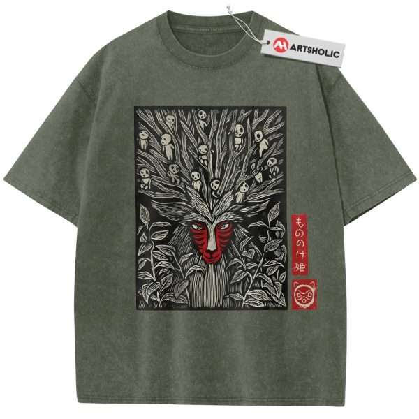 Princess Mononoke Shirt, Studio Ghibli Shirt, Anime Shirt, Vintage Tee - Army Green, M