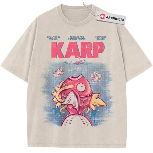 Jaws x Magikarp Shirt, Pokemon Shirt,Anime Shirt, Vintage T-Shirt