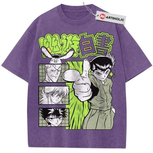YuYu Hakusho Shirt, Anime Shirt, Vintage T-Shirt - Purple, M
