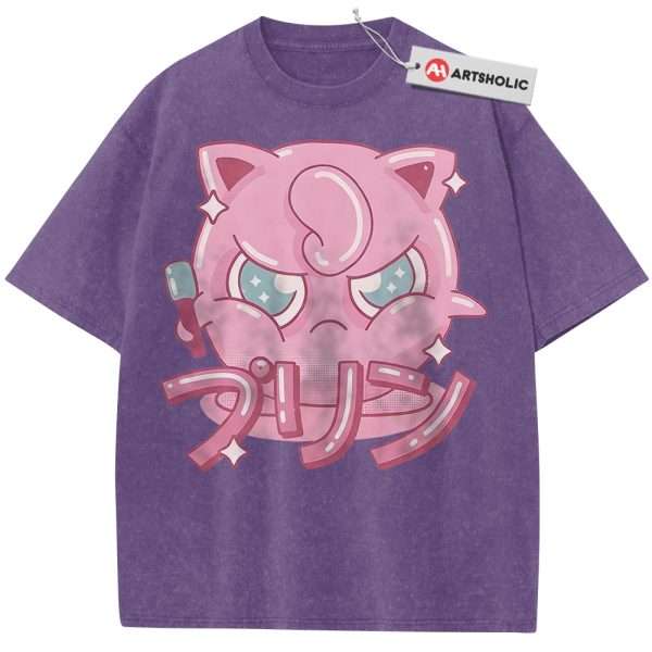 Jigglypuff Shirt, Pokemon Shirt, Anime Shirt, Vintage Tee - Purple, L