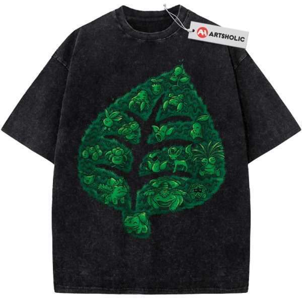 Grass-Type Pokemon Shirt, Anime Shirt, Vintage T-Shirt