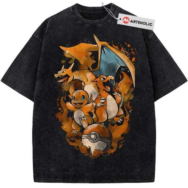 Charmander - Charmeleon - Charizard Shirt, Pokemon Shirt, Anime Shirt, Vintage Tee
