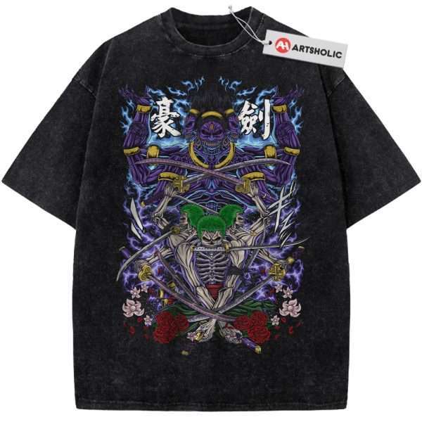 Skeleton Roronoa Zoro Shirt, One Piece Shirt, Anime Shirt, Vintage T-Shirt