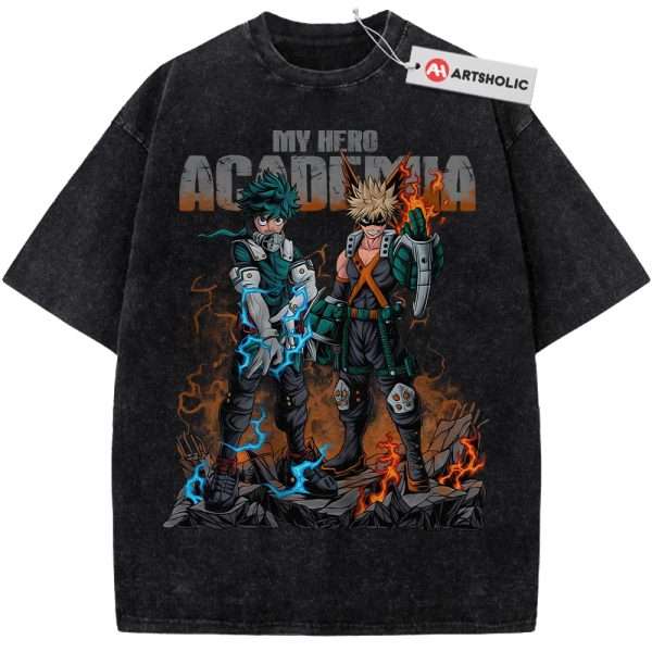 Katsuki Bakugo vs Izuku Midoriya Shirt, MHA Shirt, Anime Shirt, Vintage T-Shirt