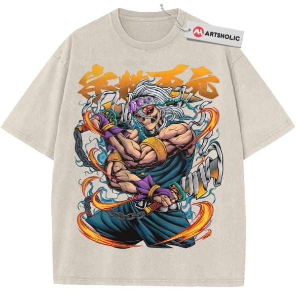 Skull Tengen Uzui Shirt, Demon Slayer Shirt, Anime Shirt, Vintage T-Shirt