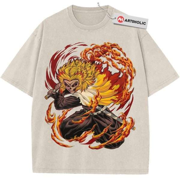 Skull Kyojuro Rengoku Shirt, Demon Slayer Shirt, Anime Shirt, Vintage T-Shirt