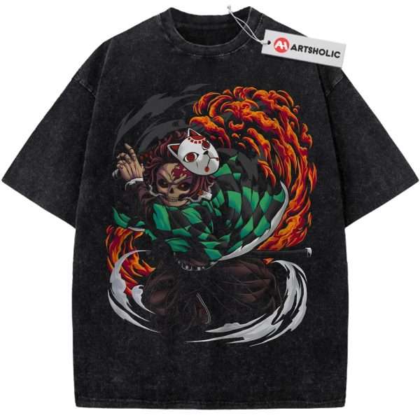 Skeleton Tanjiro Kamado Shirt, Demon Slayer Shirt, Anime Shirt, Vintage Tee