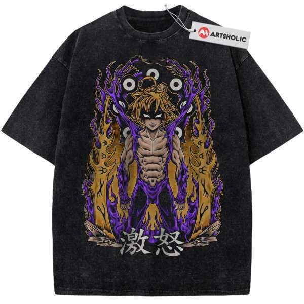 Meliodas Shirt, Seven Deadly Sins Shirt, Anime Shirt, Vintage Tee