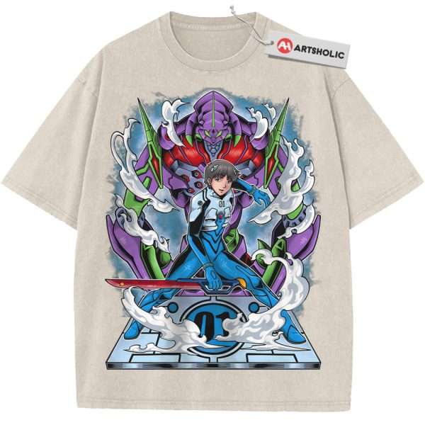 Shinji Ikari Shirt, Neon Genesis Evangelion Shirt, Anime Shirt, Vintage T-Shirt