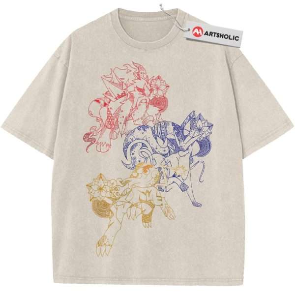 Raikou, Entei, Suicune Shirt, Pokemon Shirt, Anime Shirt, Vintage T-Shirt