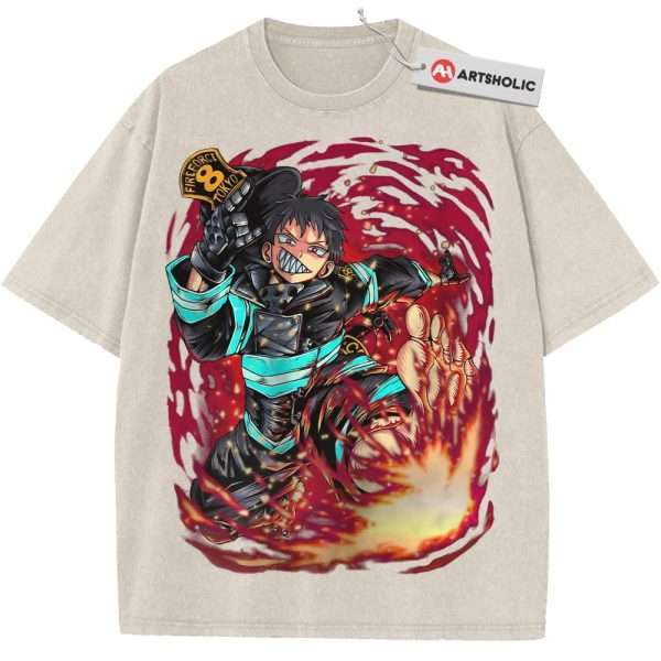 Shinra Kusakabe Shirt, Fire Force Shirt, Anime Shirt, Vintage Tee