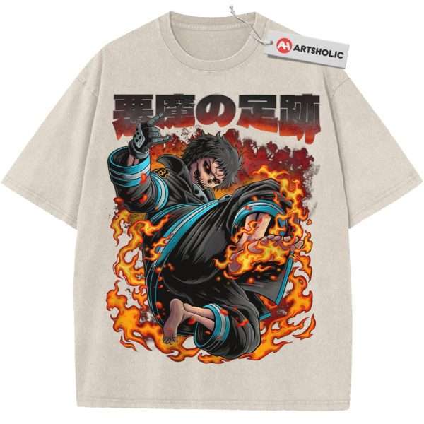 Skull Shinra Kusakabe Shirt, Fire Force Shirt, Anime Shirt, Vintage T-Shirt