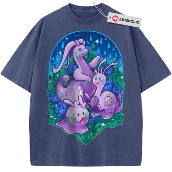 Goomy Shirt, Sliggoo Shirt, Goodra Shirt, Pokemon shirt, Anime Shirt, Vintage T-Shirt - Blue, M