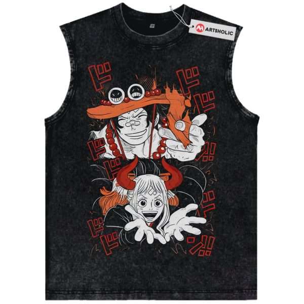 Portgas D Ace Tank Top, Yamato Tank Top, One Piece Tank Top, Anime Tank Top, Vintage Tank Top