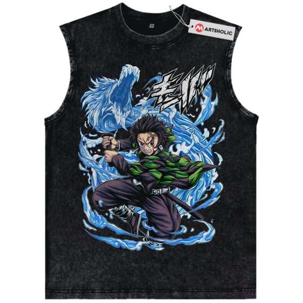 Tanjiro Kamado Tank Top, Demon Slayer Tank Top, Anime Tank Top, Vintage Tank Top