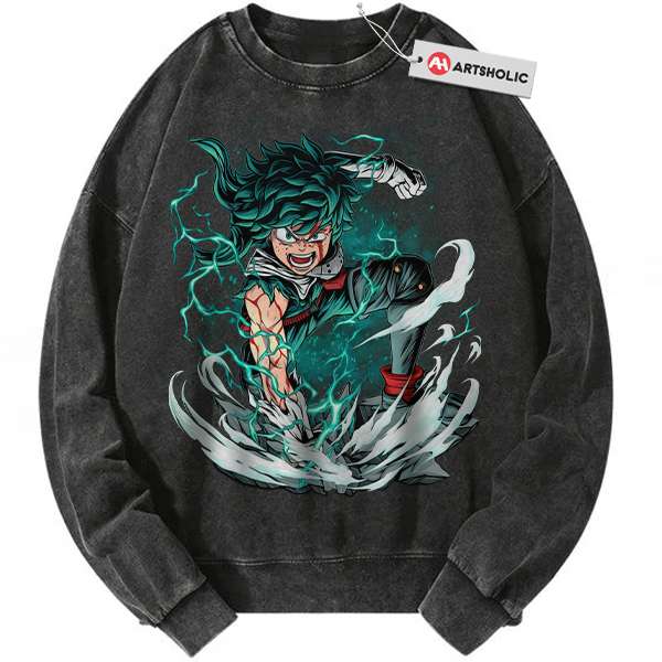 Deku Sweatshirt, Izuku Midoriya Sweatshirt, MHA Sweatshirt, Anime Sweatshirt, Vintage Sweatshirt
