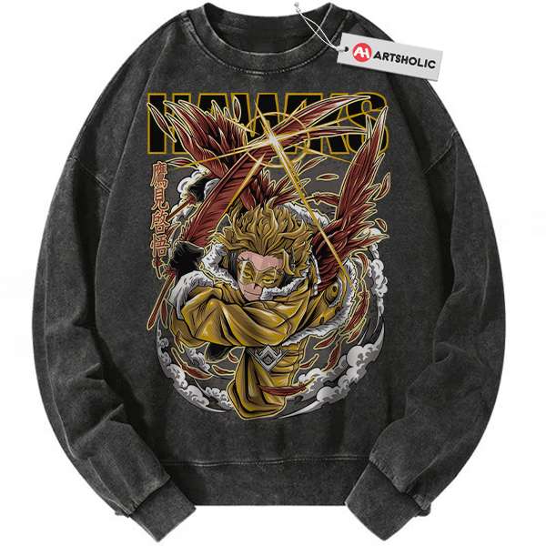Hawks Sweatshirt, Keigo Takami Sweatshirt, MHA Sweatshirt, Anime Sweatshirt, Vintage Sweater