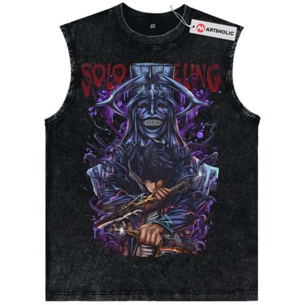 Sung Jinwoo Tank Top, Statue of God Tank Top, Solo Leveling Tank Top, Anime Tank Top, Vintage Tank Top