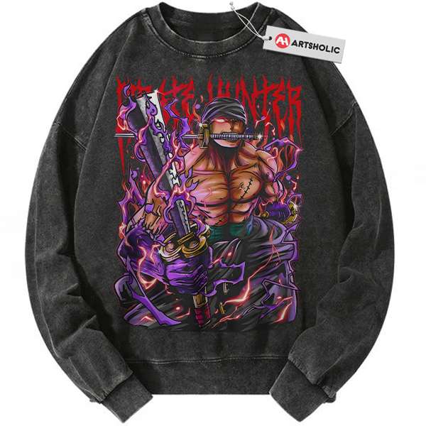 Roronoa Zoro Sweatshirt, One Piece Sweatshirt, Anime Sweatshirt, Vintage Sweatshirt