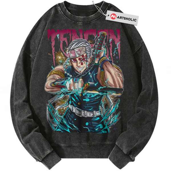 Tengen Uzui Sweatshirt, Demon Slayer Sweatshirt, Anime Sweatshirt, Vintage Sweater