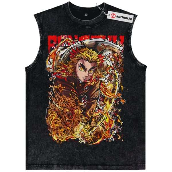 Kyojuro Rengoku Tank Top, Demon Slayer Tank Top, Anime Tank Top, Vintage Tank Top